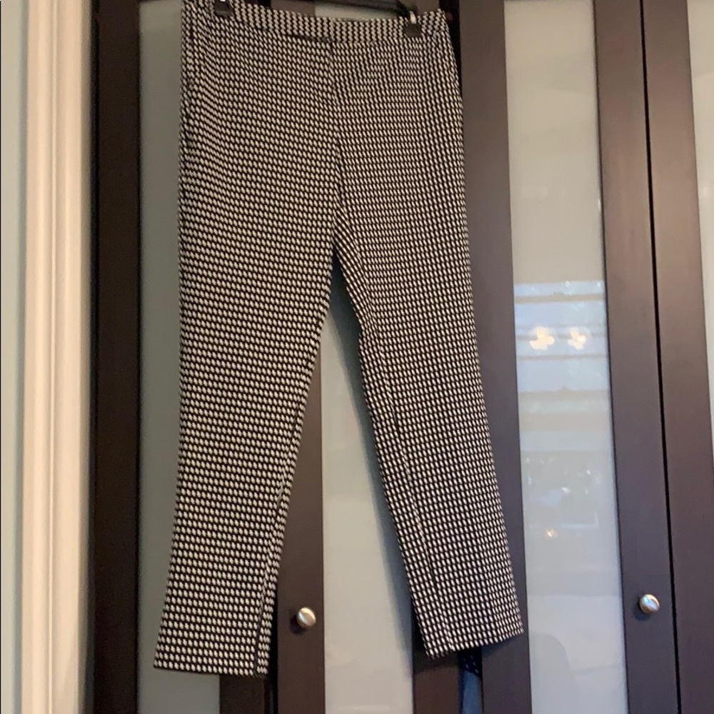 Checkered black and white work pants